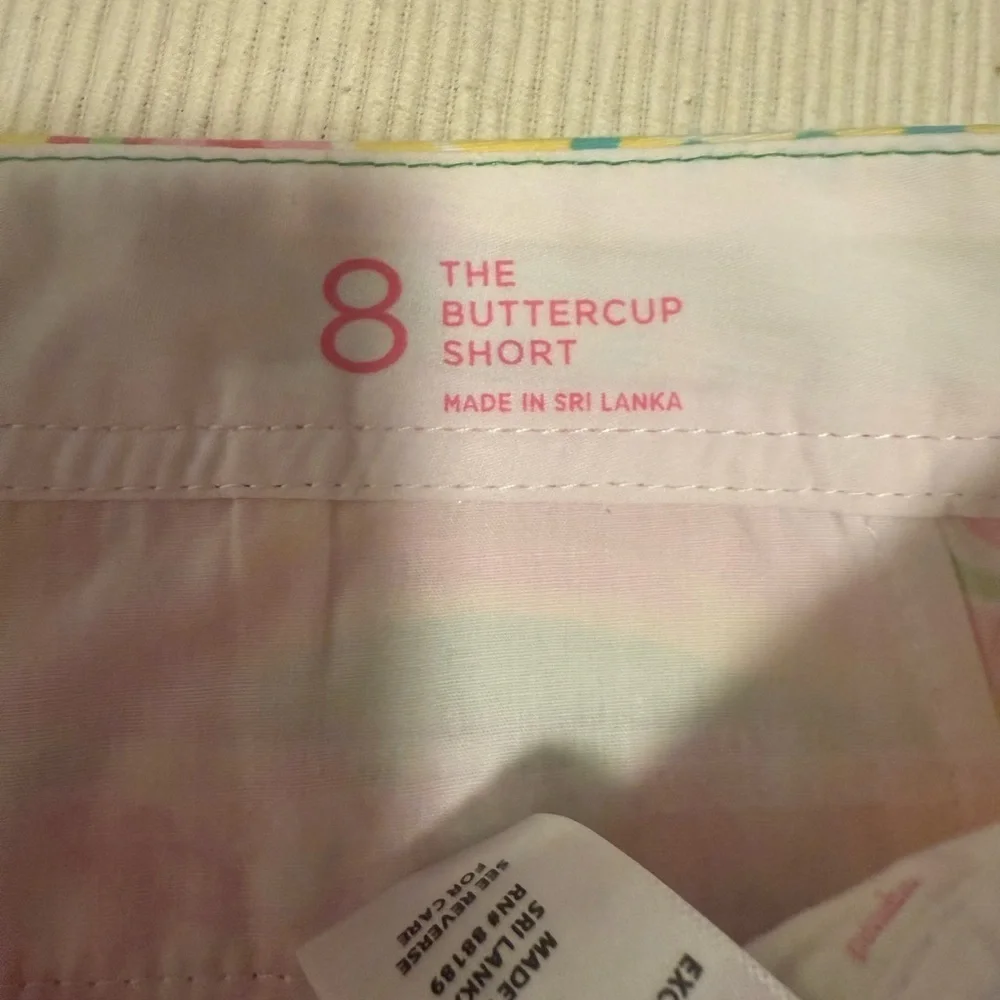 Lilly Pulitzer Women's Pink and Green Patterned Shorts Sz 8 - Picture 8 of 10